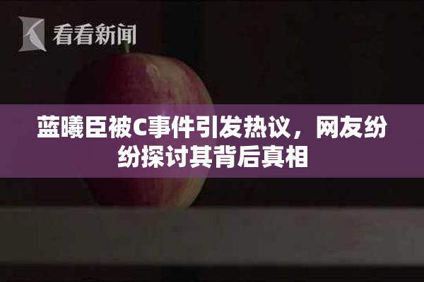 蓝曦臣被C事件引发热议，网友纷纷探讨其背后真相