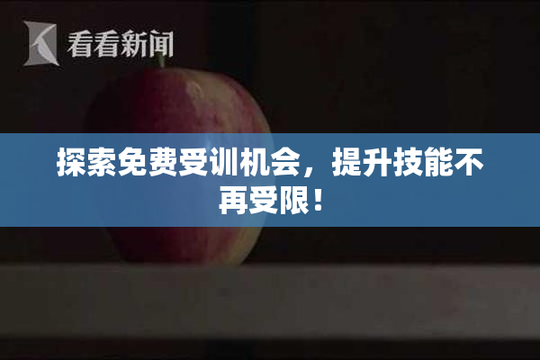 探索免费受训机会，提升技能不再受限！