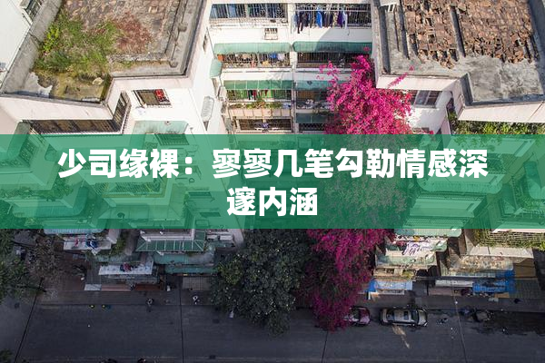 少司缘裸：寥寥几笔勾勒情感深邃内涵