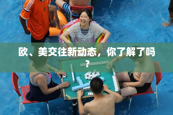 欧、美交往新动态，你了解了吗？