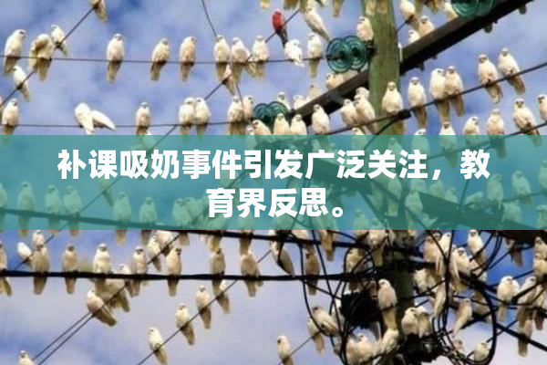 补课吸奶事件引发广泛关注，教育界反思。