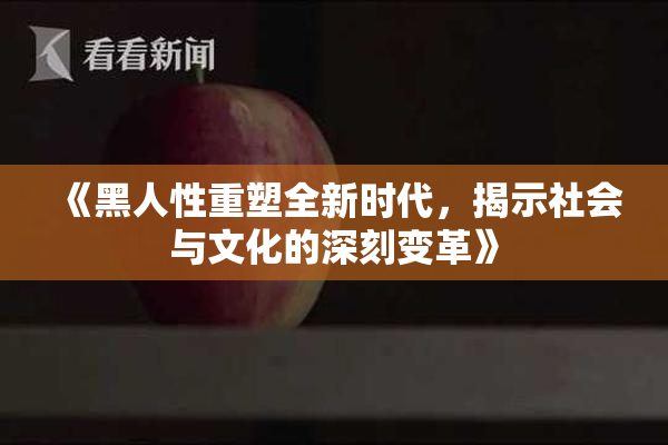 《黑人性重塑全新时代，揭示社会与文化的深刻变革》