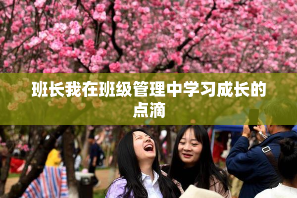 班长我在班级管理中学习成长的点滴