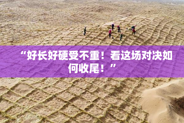 “好长好硬受不重！看这场对决如何收尾！”