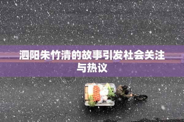 泗阳朱竹清的故事引发社会关注与热议