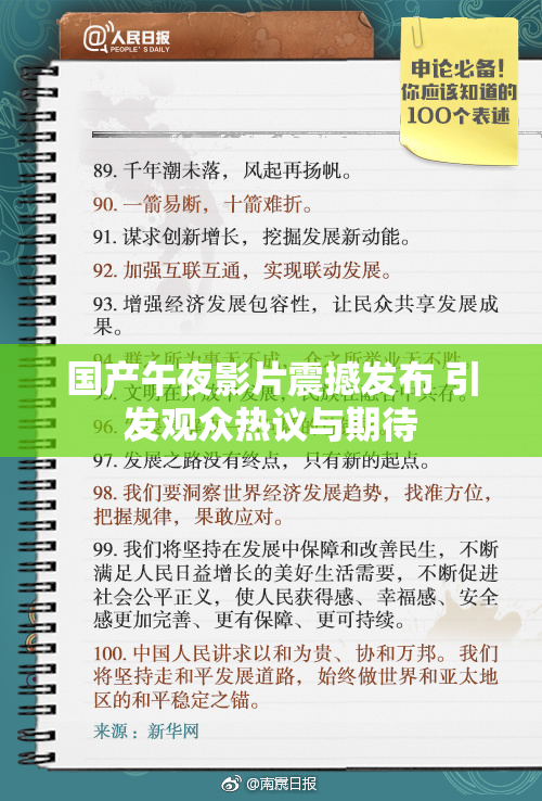国产午夜影片震撼发布 引发观众热议与期待