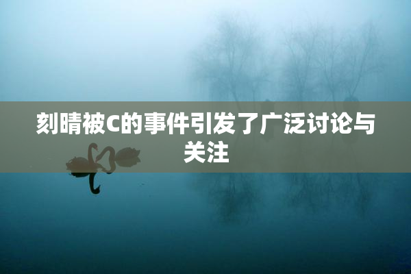 刻晴被C的事件引发了广泛讨论与关注