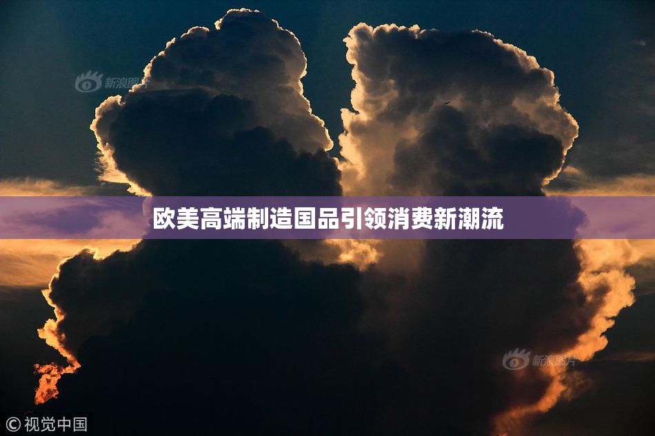 欧美高端制造国品引领消费新潮流
