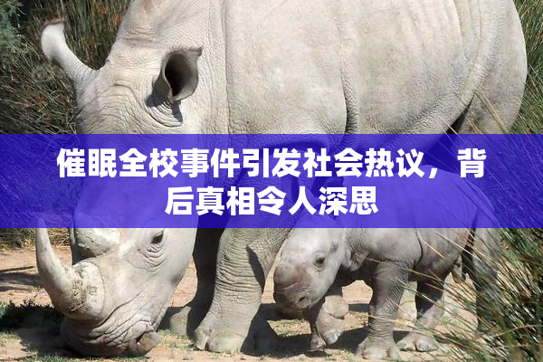 催眠全校事件引发社会热议，背后真相令人深思