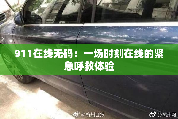 911在线无码：一场时刻在线的紧急呼救体验