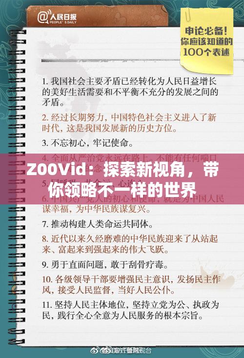 Z00Vid：探索新视角，带你领略不一样的世界