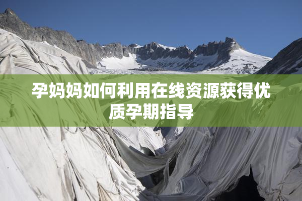 孕妈妈如何利用在线资源获得优质孕期指导