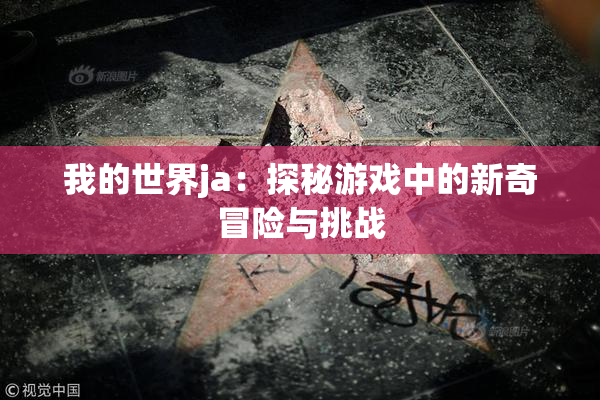 我的世界ja：探秘游戏中的新奇冒险与挑战