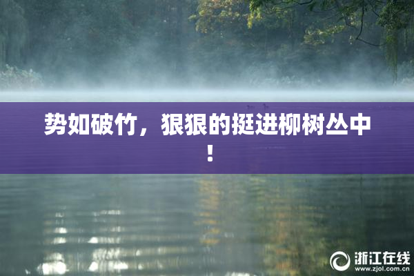 势如破竹，狠狠的挺进柳树丛中！