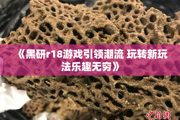 《黑研r18游戏引领潮流 玩转新玩法乐趣无穷》