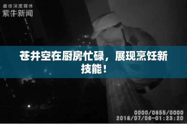 苍井空在厨房忙碌，展现烹饪新技能！