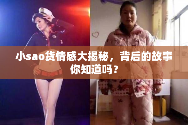小sao货情感大揭秘，背后的故事你知道吗？