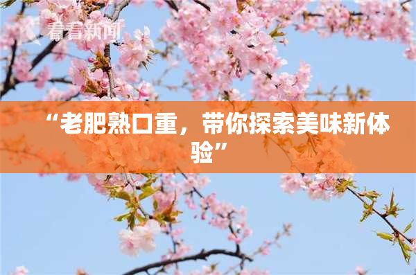 “老肥熟口重，带你探索美味新体验”