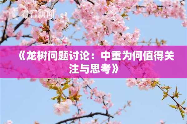 《龙树问题讨论：中重为何值得关注与思考》