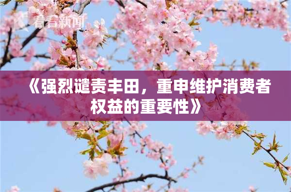 《强烈谴责丰田，重申维护消费者权益的重要性》