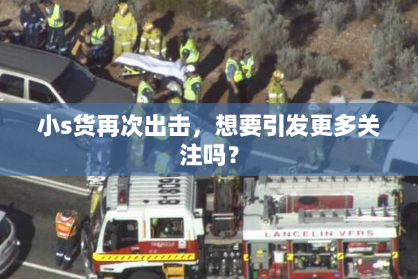 小s货再次出击，想要引发更多关注吗？