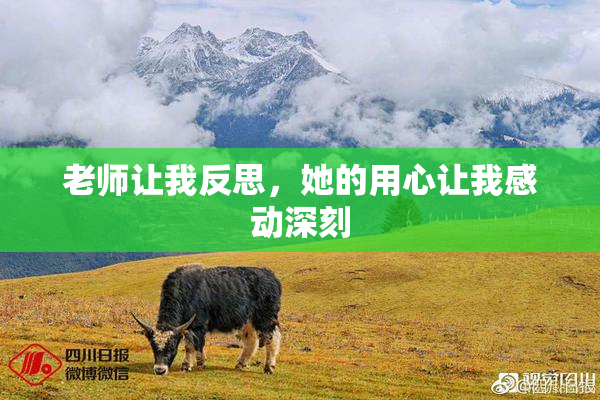 老师让我反思，她的用心让我感动深刻