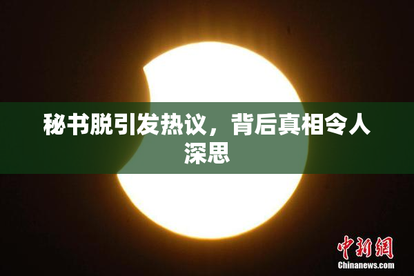 秘书脱引发热议，背后真相令人深思