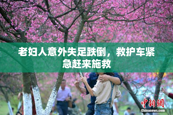 老妇人意外失足跌倒，救护车紧急赶来施救