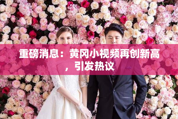 重磅消息：黄冈小视频再创新高，引发热议
