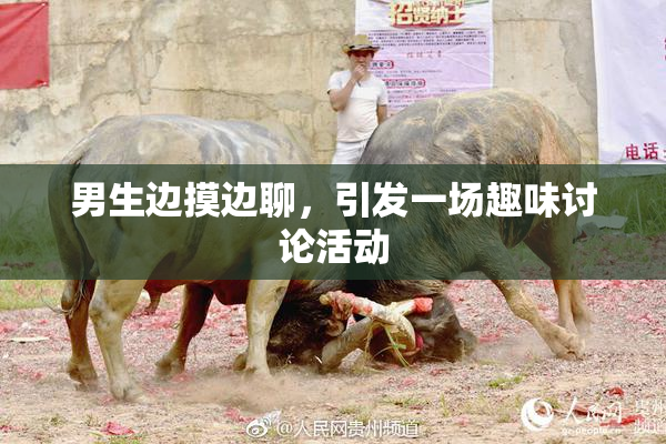 男生边摸边聊，引发一场趣味讨论活动