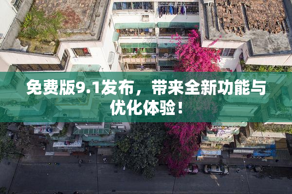 免费版9.1发布，带来全新功能与优化体验！