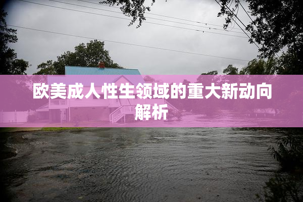 欧美成人性生领域的重大新动向解析