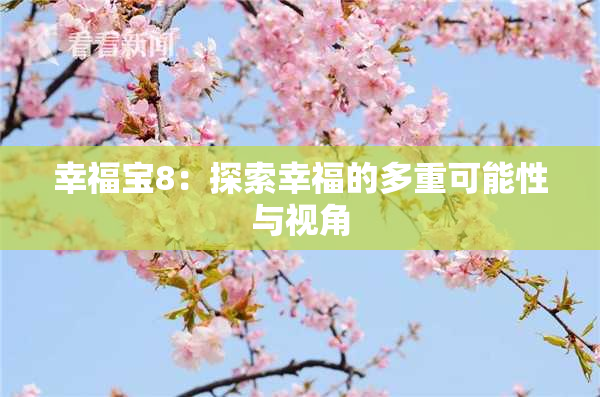 幸福宝8：探索幸福的多重可能性与视角