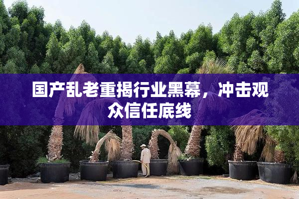 国产乱老重揭行业黑幕，冲击观众信任底线