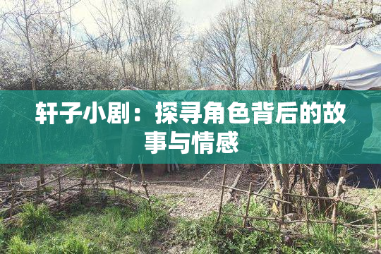 轩子小剧：探寻角色背后的故事与情感