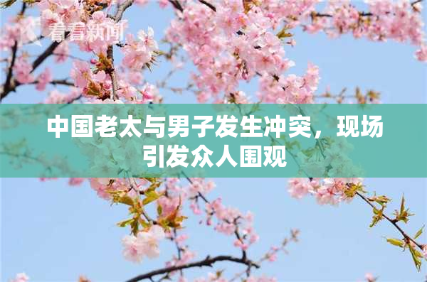 中国老太与男子发生冲突，现场引发众人围观