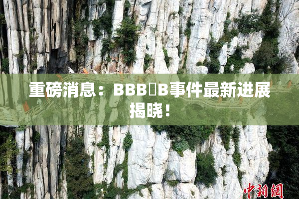 重磅消息：BBB槡B事件最新进展揭晓！