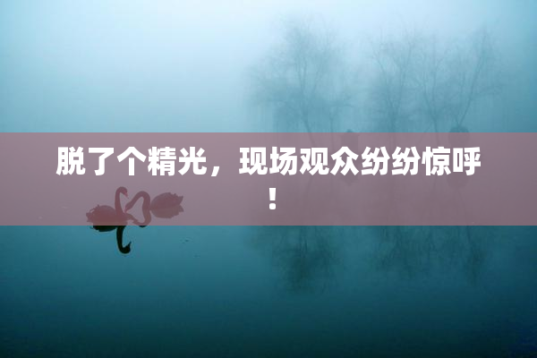 脱了个精光，现场观众纷纷惊呼！